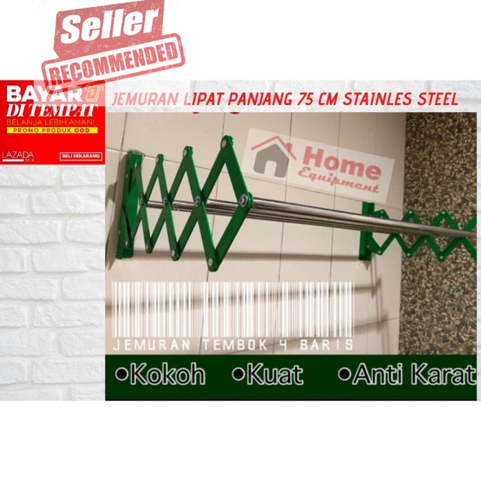 COD JEMURAN DINDING STAINLEES STEEL 75 CM ANTI KARAT STAINLES