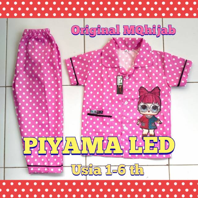 Piyama Polka LED MQhijab (1-6 th)