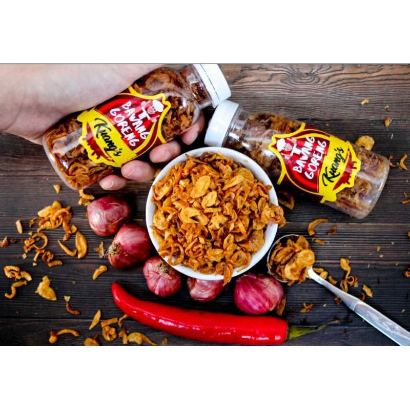 

READY STOCK BAWANG GORENG OVEN PREMIUM BAWANG GORENG KUANG S 25 50 GRAM