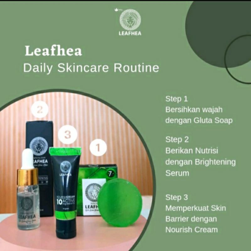 Paket Scincare Leafhea Original Sabun leafhea/Serum Leafhea/cream Leafhea