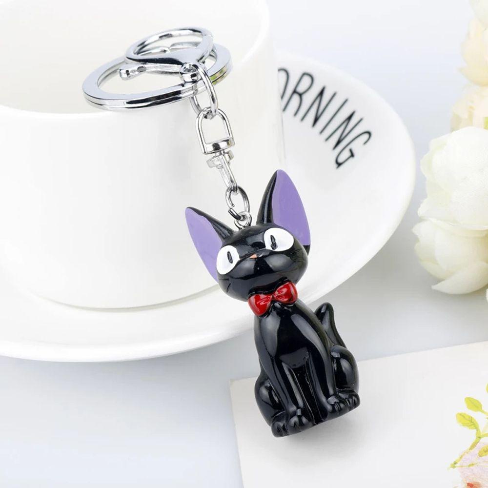 QUINTON Perhiasan Souvenir Gantungan Kunci Kucing Keyring Pendant Hayao Miyazaki Untuk Anak Action Figure