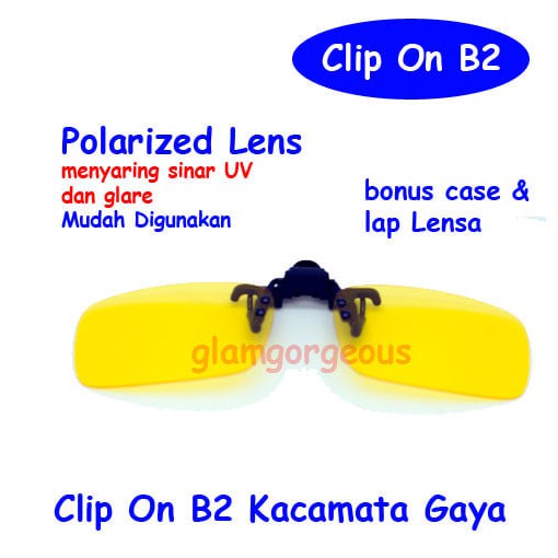 B2 Clip On POLARIZED Lens Ukuran Lensa Small ( S )