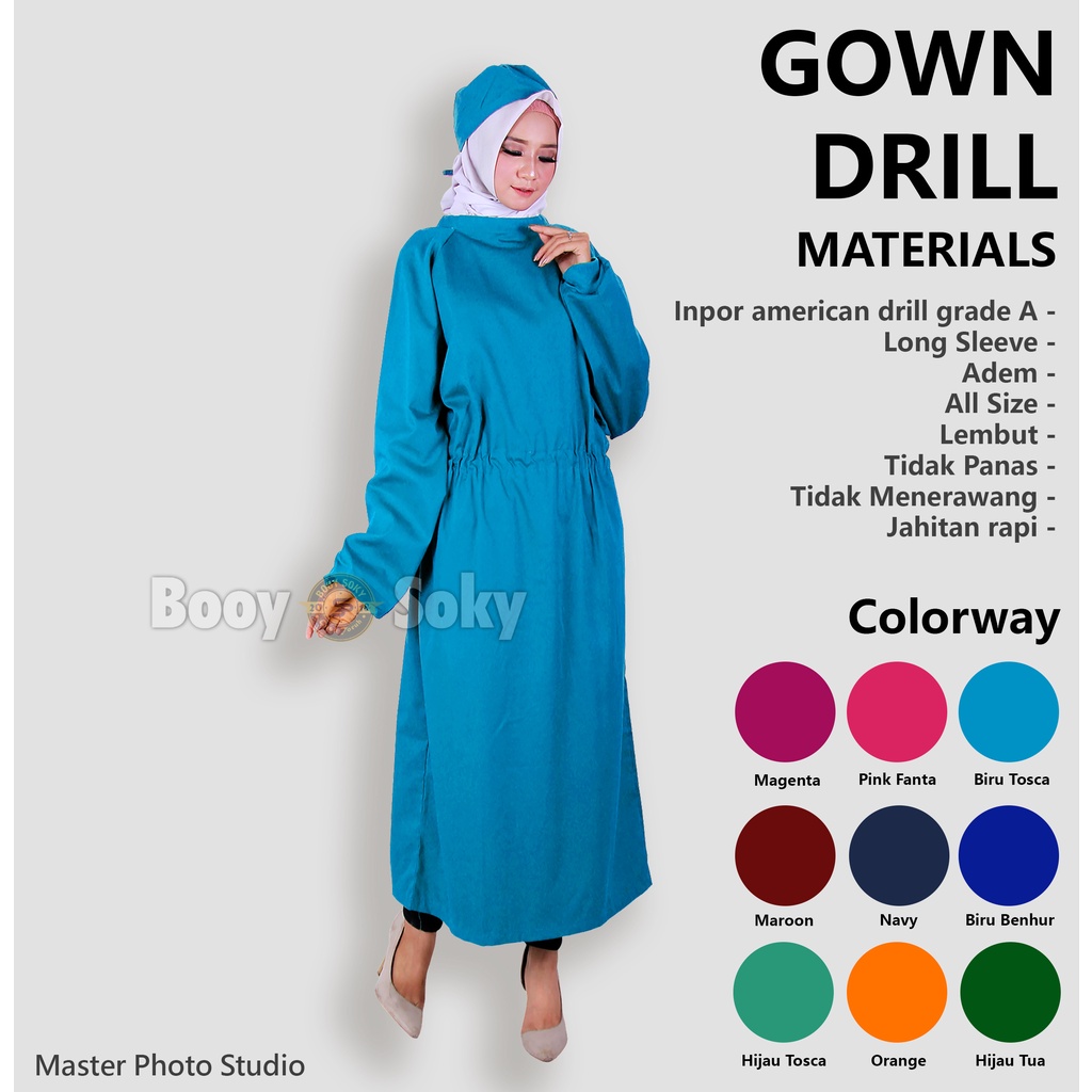 APD GOWN BAJU OPERASI SURGICAL GOWN JUBAH OPERASI BIRU TOSCA