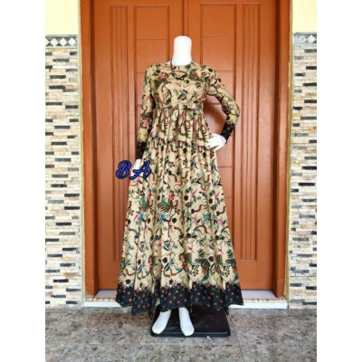 Gamis Batik Manggar, Padi,sekar,cantik,kubis,kipas,daun,kupu,nadine,gendis,kawung,termurah