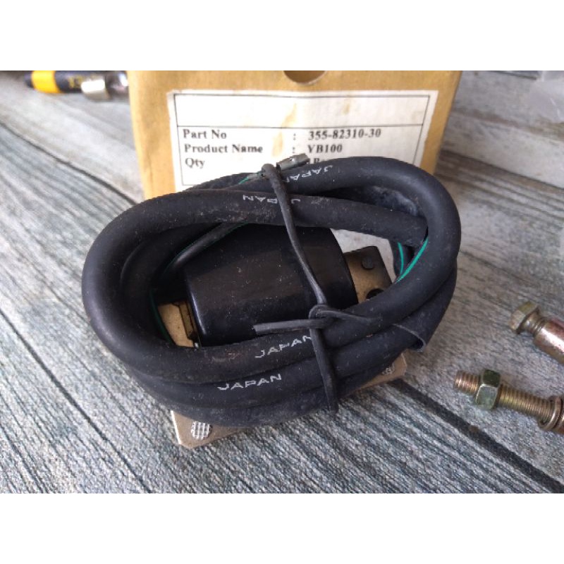 ignition Coil Koil Yamaha L2G YB100 V80 V75 Platina Nos Made in japan