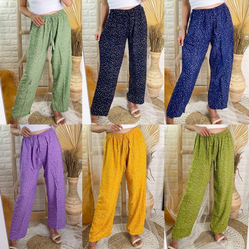 CELANA KULOT PANJANG WANITA TALI POLOS & MOTIF A031-4