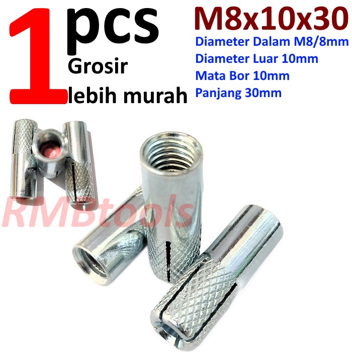 Dinaset m8 / Dinaset 8 mm/ Dynaset m8 / Drop in anchor m8