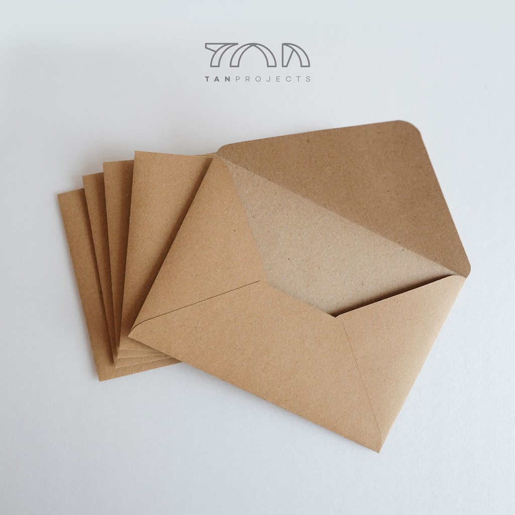 

1 set 5pcs Amplop Vintage A6 Kraft 125 gsm uk 11.4cm x 16.2cm