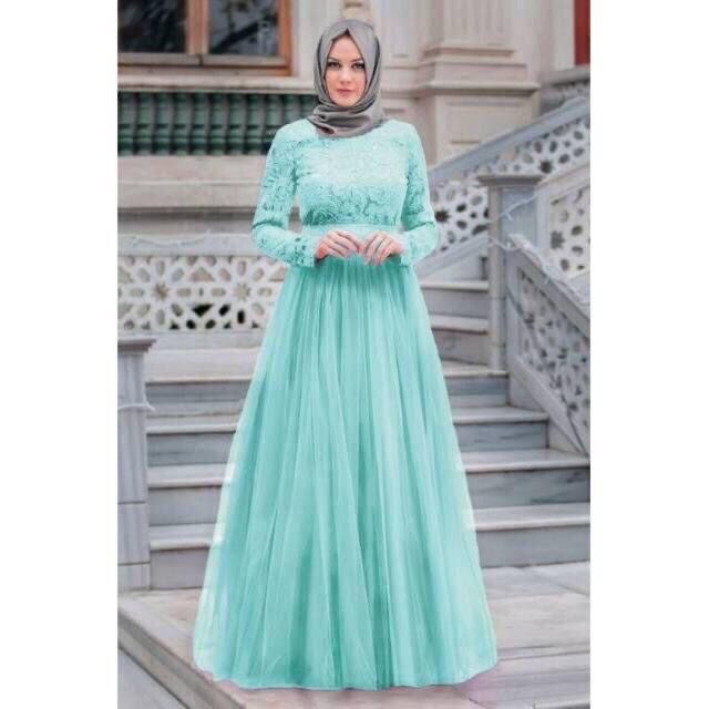Almaer Gamis Pesta Brukat / Gamis Kondangan Remaja Dewasa/ Fashion Wanita Muslim