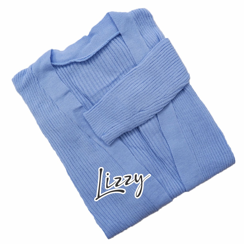 Long cardigan belle PREMIUM BY LIZZY-baby blue/soft jeans