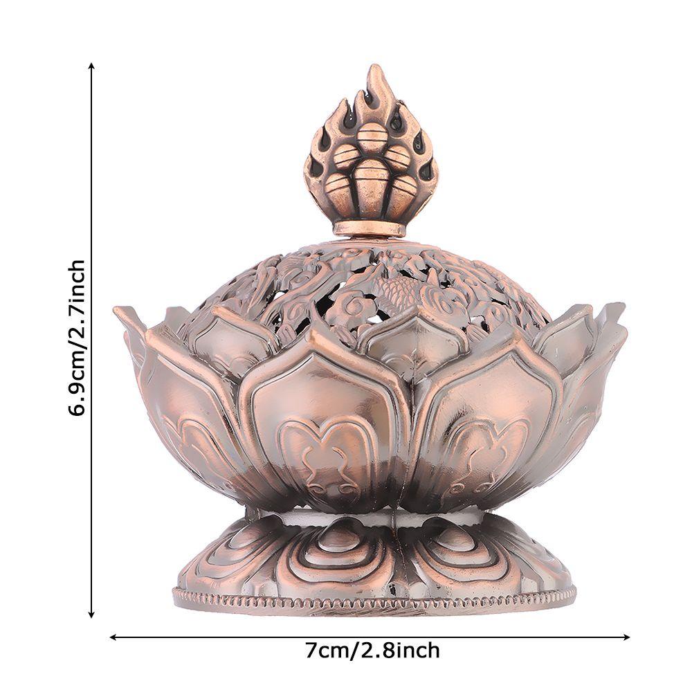 R-FLOWER Incense Burner Stand Dupa Dekorasi Dupa Kuningan