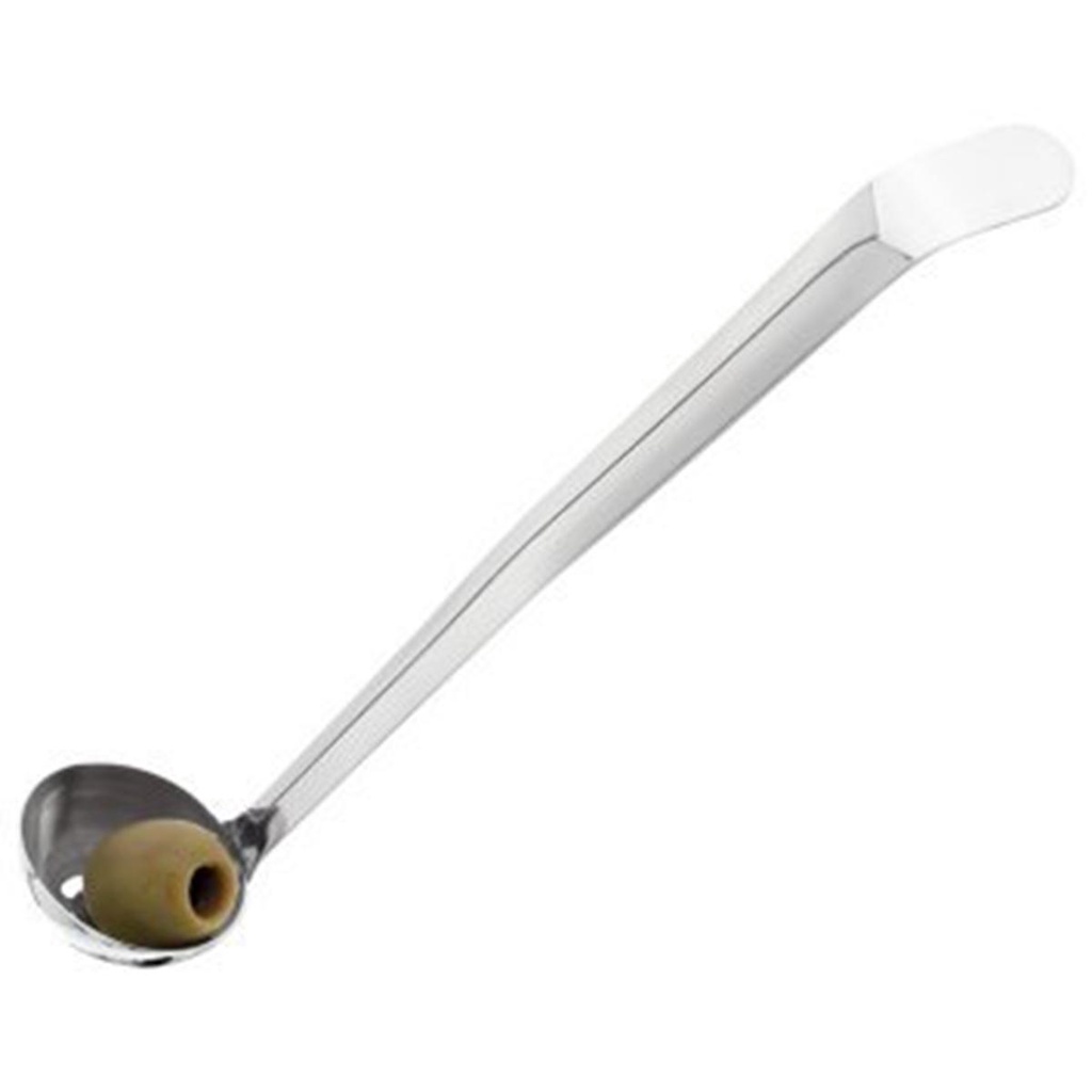 [Elegan] Olive Spoon Jam Stainless Steel Gagang Panjang Slotted Spoon