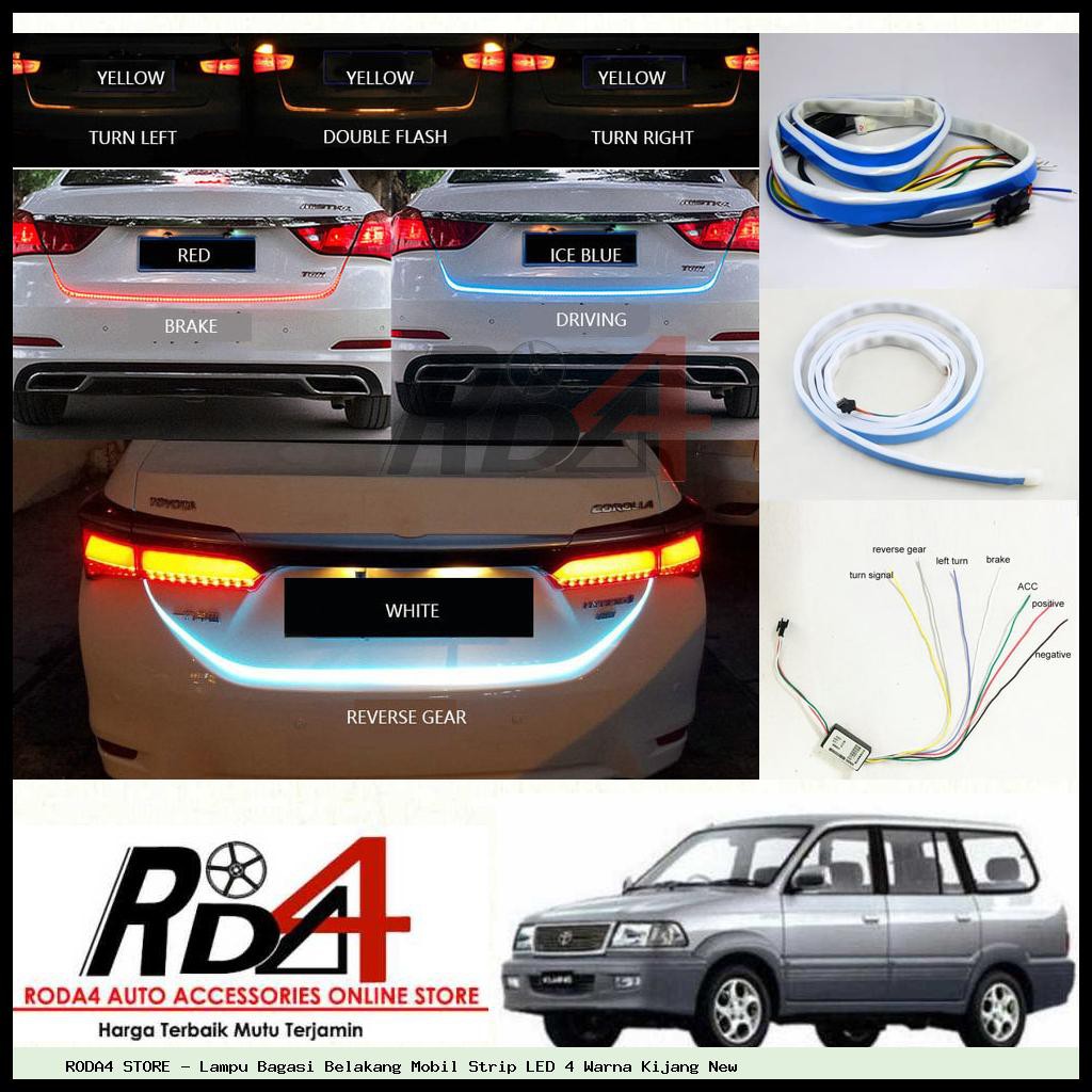 Lampu Bagasi Belakang Mobil Strip LED 4 Warna Kijang New