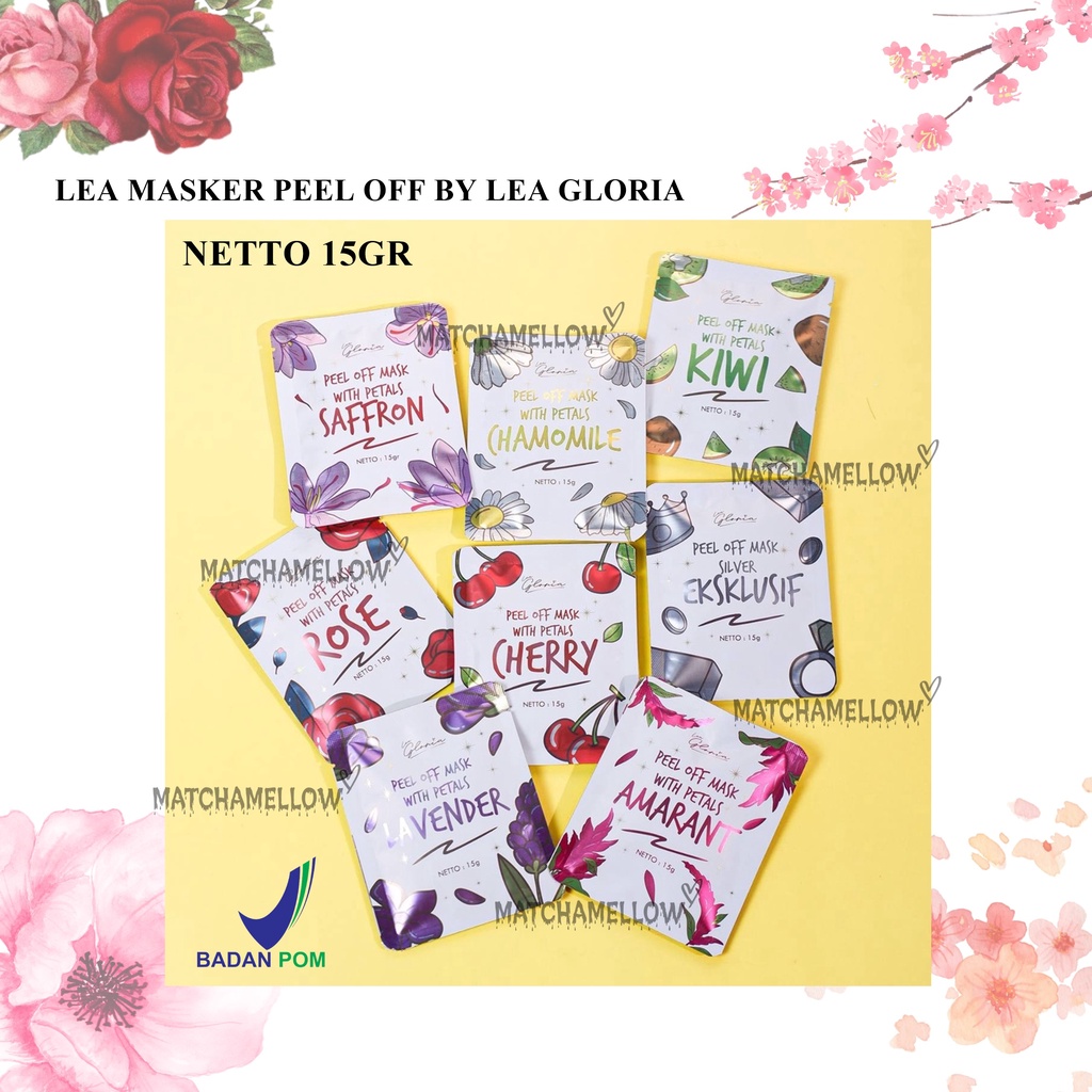 ❄️MATCHA❄️ LEA MASKER PEEL OFF BY LEA GLORIA / MASKER BUBUK PEEL OFF MASK PETALS 15G BPOM