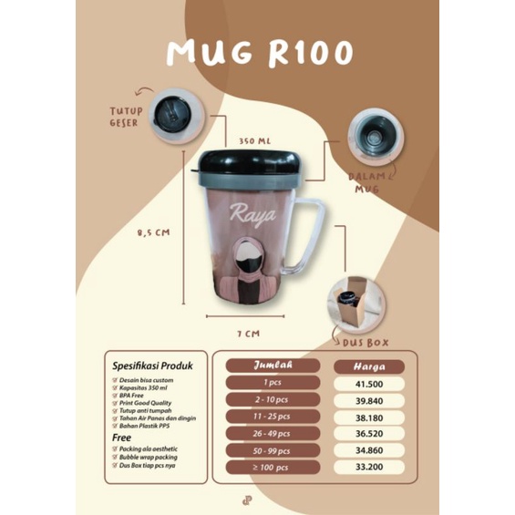 mug plastik custom
