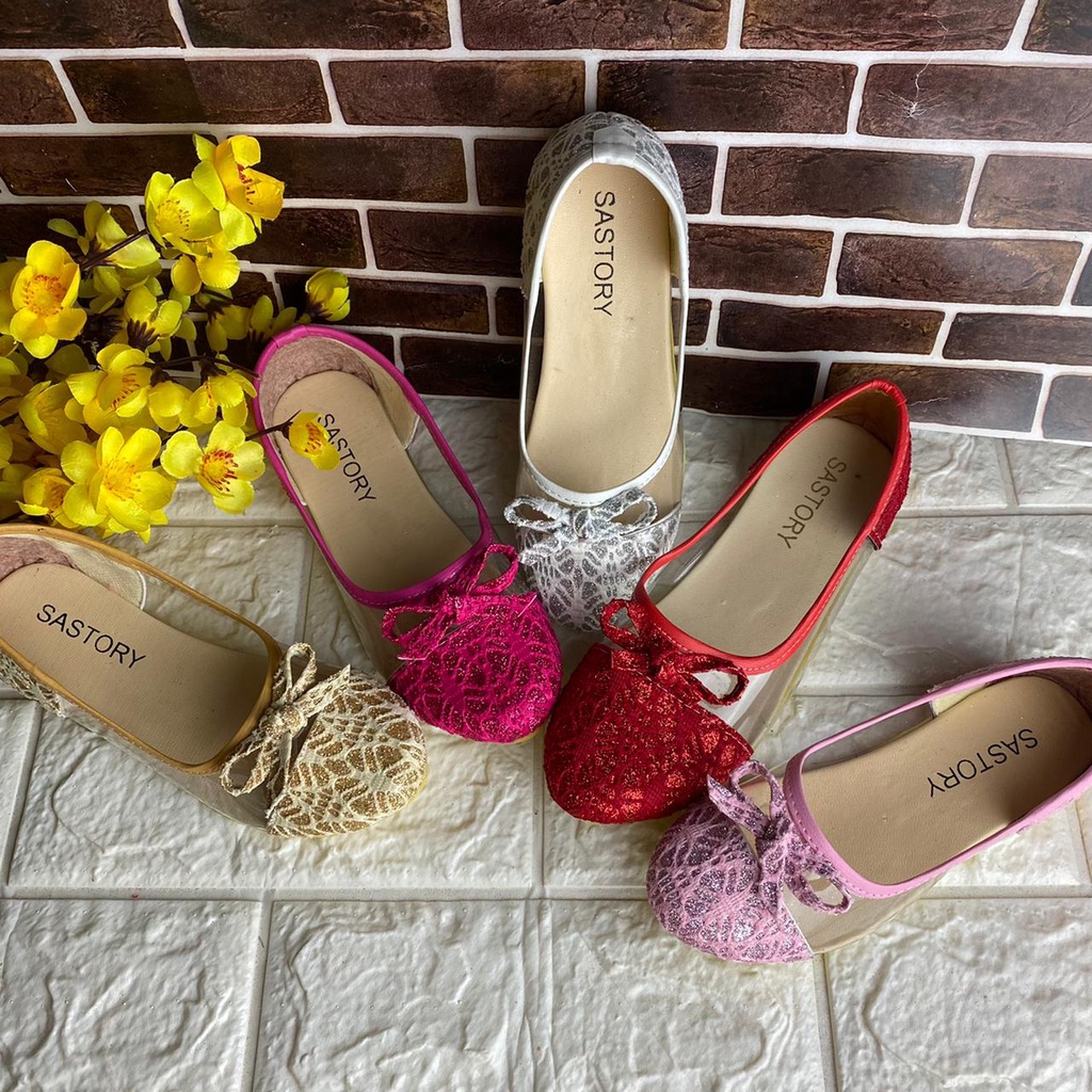 mandirishoesstore-SEPATU FLATSHOES PESTA BROKAT 1 2 3 4 5 6 USIA HAY16