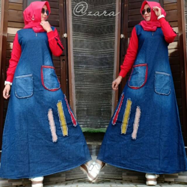 OZL35//ready maxy jeans//gamis jeans azara