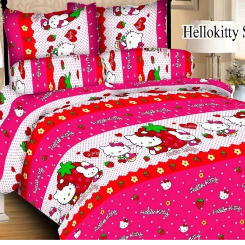 sprei karakter hello Kitty / sprei murah