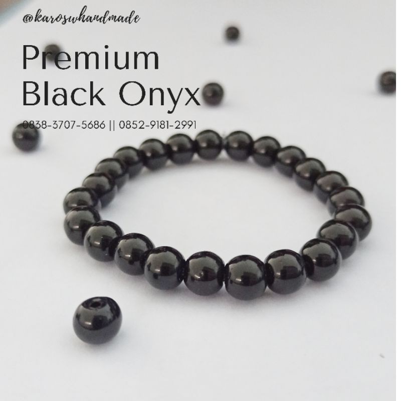 Gelang Batu Black Onyx