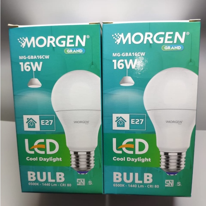 LAMPU LED BULB 16w / 16 Watt PUTIH MORGEN GRAND GARANSI 2 TH