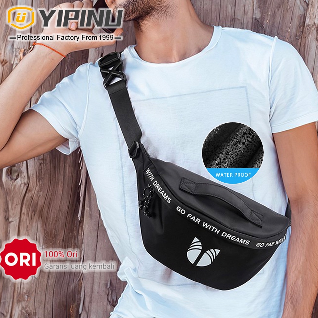 Tas Selempang Pria YIPINU YPU-F Anti air Bahan Dolby lotto Coated