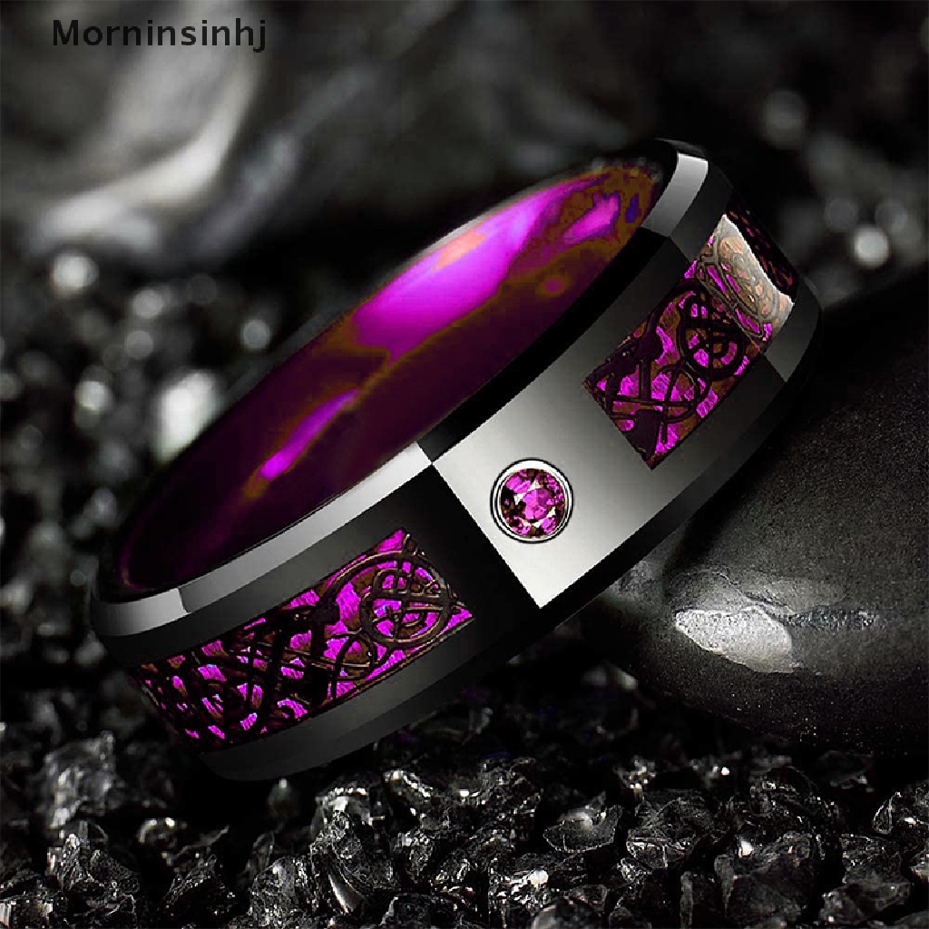 Mornin Cincin Bahan Tungsten Stainless Steel Diameter 8mm Untuk Pria