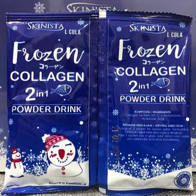 Frozen collagen sachet