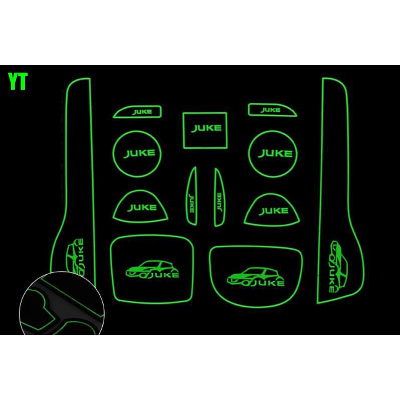 13pcs Tatakan Gelas Bahan Karet Anti Slip Untuk Nissan Juke Nismo S Sl Sv 2013-2016