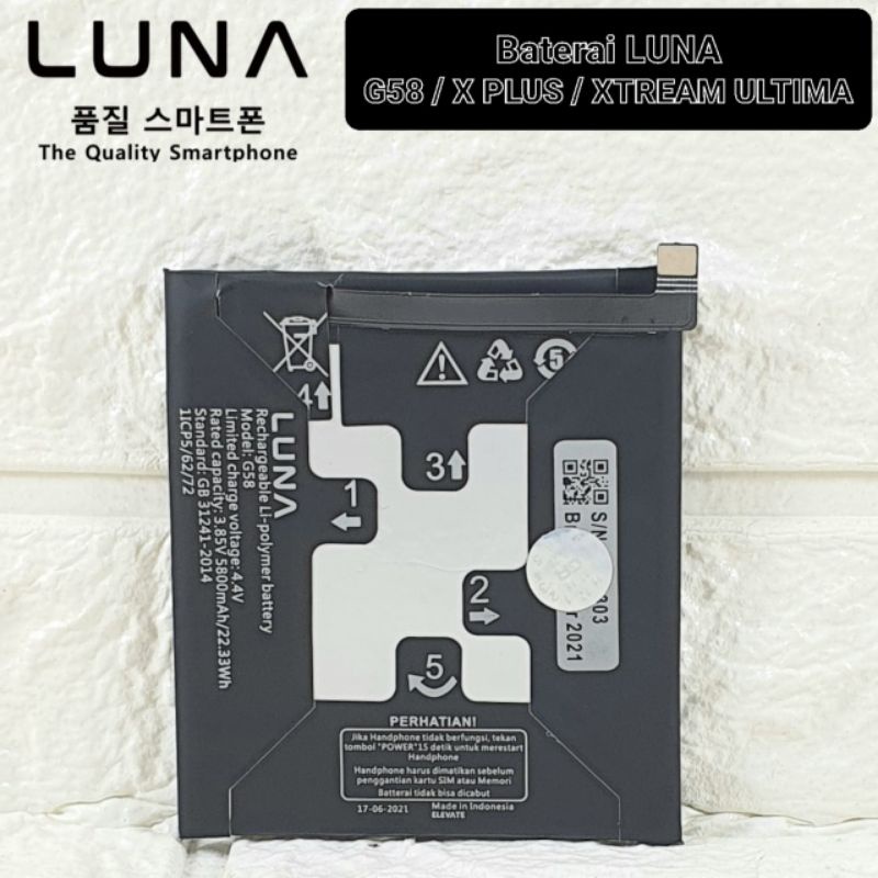 Baterai Original LUNA G58 X Plus Xplus Xtream Ultima