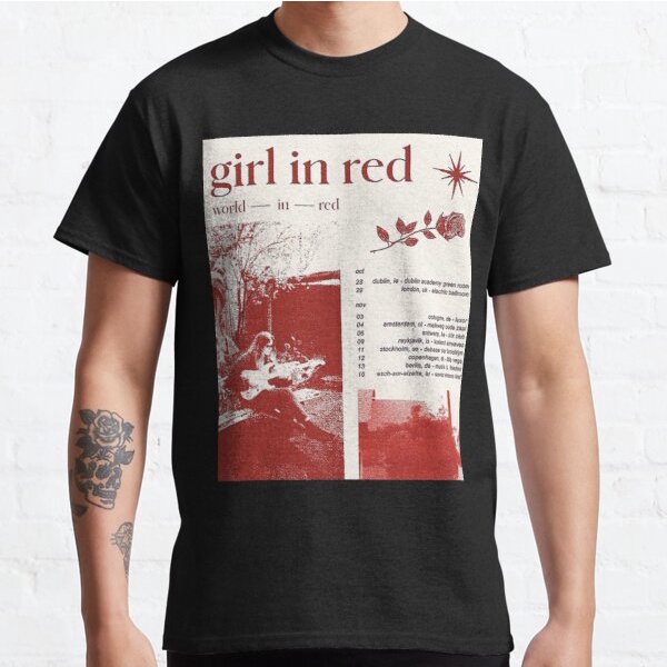 Kaos Distro Girl in red tour Classic T-Shirt