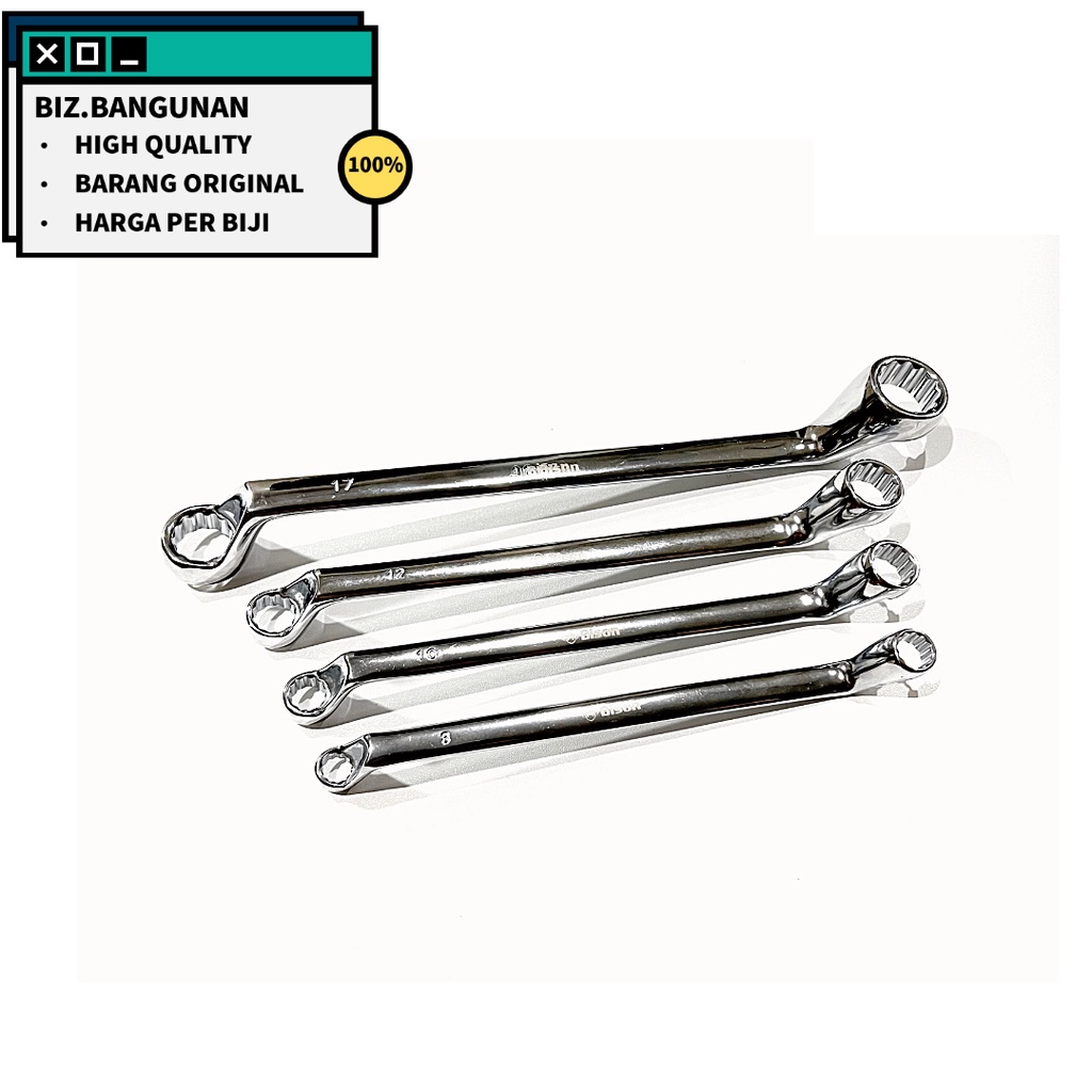 KUNCI RING BISON 8 X 10 MM - DOUBLE OFFSET RING WRENCH 8X10MM