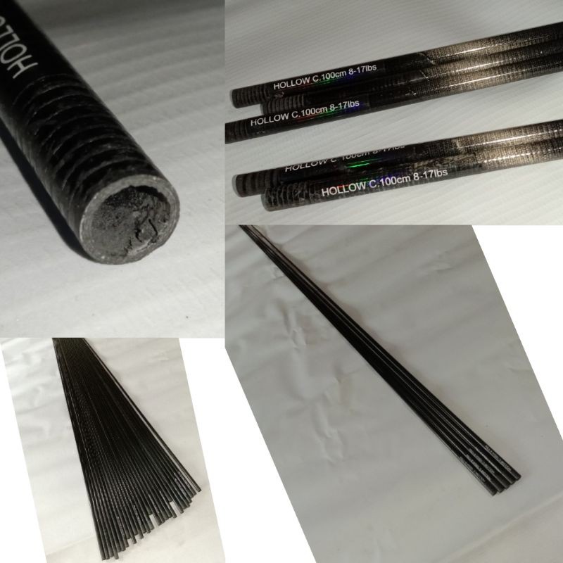 Ujung joran carbon hollow c 100cm