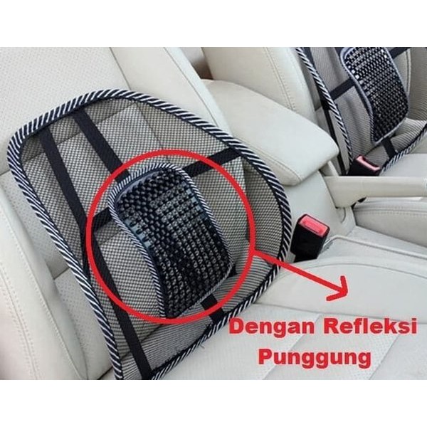 SANDARAN PENYANGGA PUNGGUNG KURSI JOK MOBIL MESH BACK SUPPORT THERAPHY