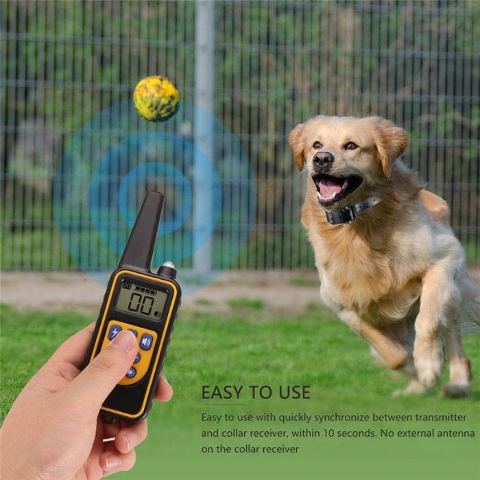 Alat Latihan Hewan Pet Dog Training Shock Collar Stop Barking 1km Remot