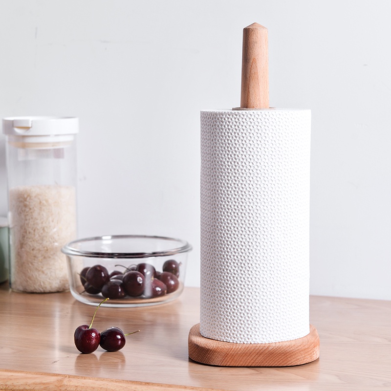 KITCHEN TISSUE STAND | NATURAL WOOD STANDING TISSUE