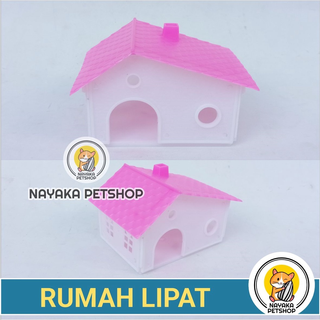 Rumah Lipat Mainan Hewan Hamster Tupai Gerbil Sugar Glider Bajing