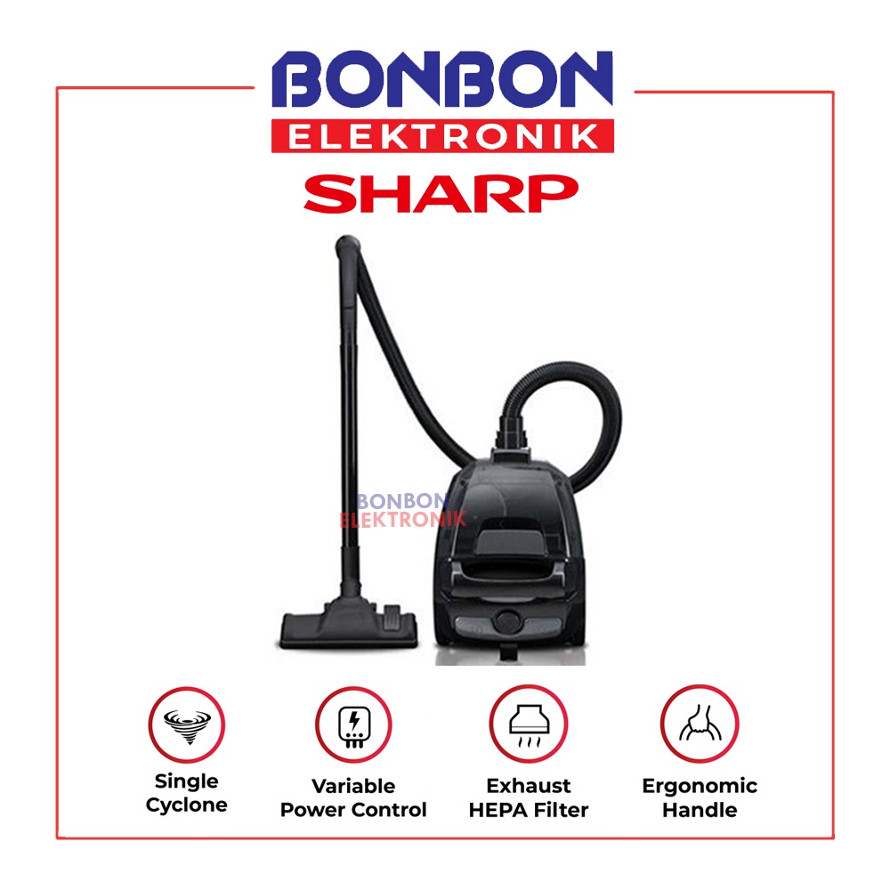 Sharp Bagless Vacuum Cleaner EC-NS18-BK/RD 450 Watt ECNS18