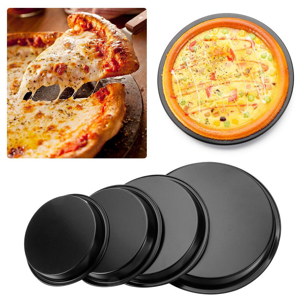 Top Pizza Pan Carbon Steel Cetakan Kue Piring Pizza Rumah &amp; Dapur