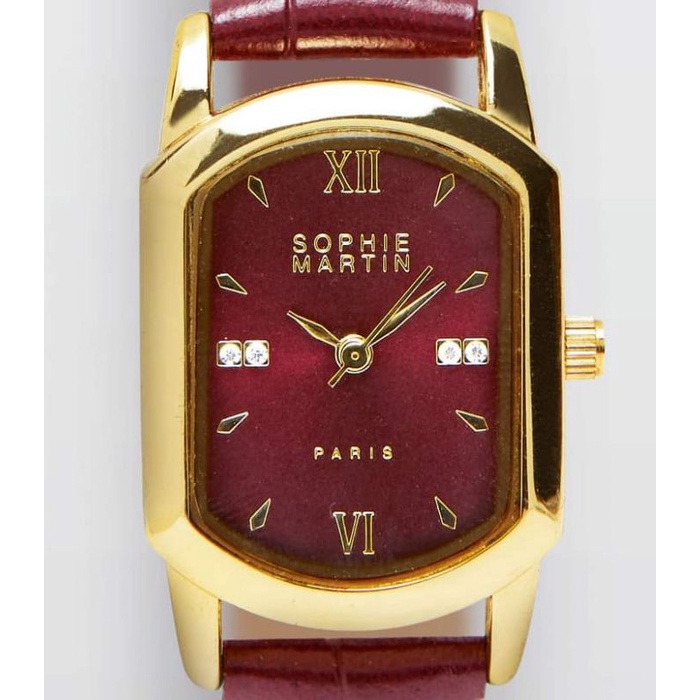 JAM TANGAN WANITA SOPHIE MARTIN HYPE MAROON MARUN JAM FASHION WANITA JAM TANGAN MEWAH SHOPIE MARTIN 