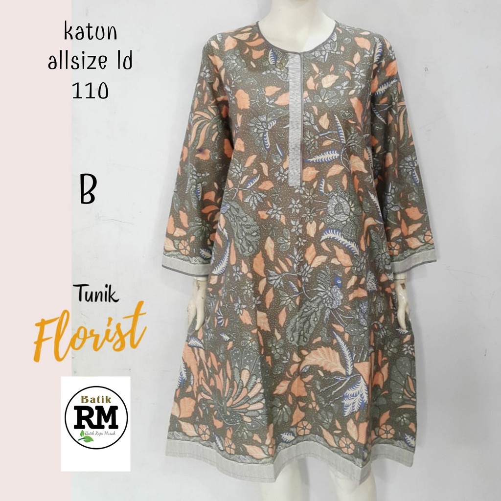 Tunik floris ori batik solo