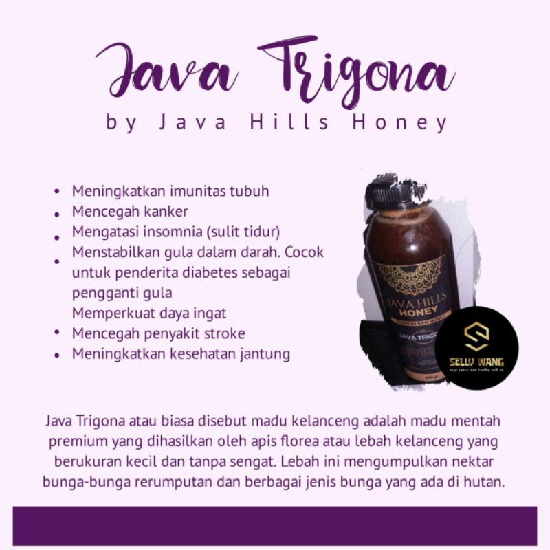 

MADU JAVA TRIGONA TERAPI PENYAKIT JANTUNG DAN PENYAKIT BERAT LAINNYA