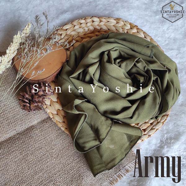 180X75 PASHMINA TALI DIAMOND ITALIANO PREMIUM QUALITY-ARMY
