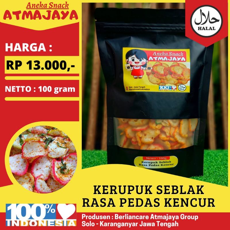 

KERUPUK SEBLAK PEDAS KENCUR/ANEKA SNACK ATMAJAYA/SNACK MURAH/GROSIR SNACK/SNACK KILOAN