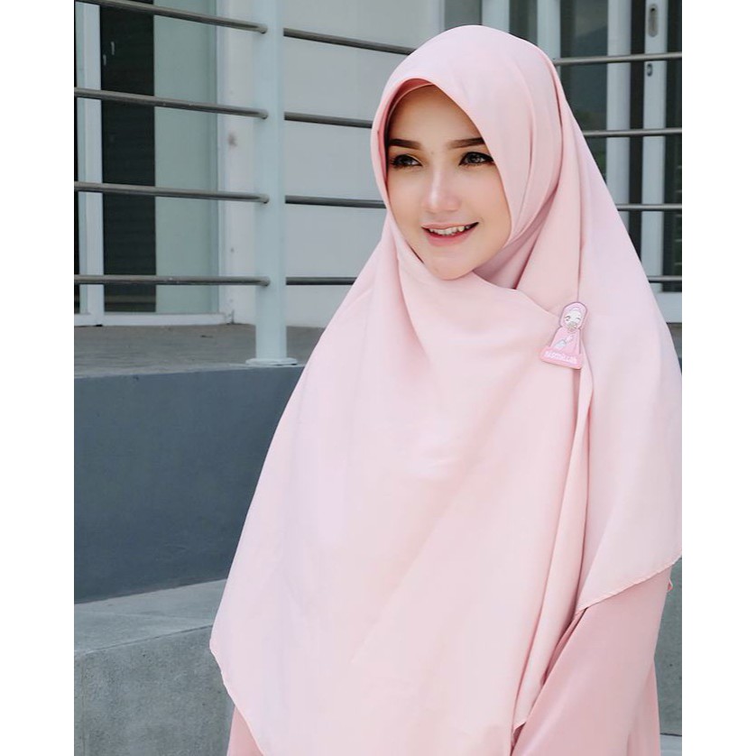  Jilbab  Segi  Empat  Jumbo  Syari Wolfis  130 x 130 cm Hijab 