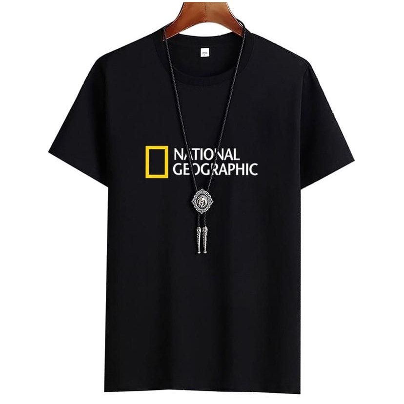 Kiyowo Baju Kaos Distro Fashion Atasan Kasual Pria National Geographic Lengan Pendek