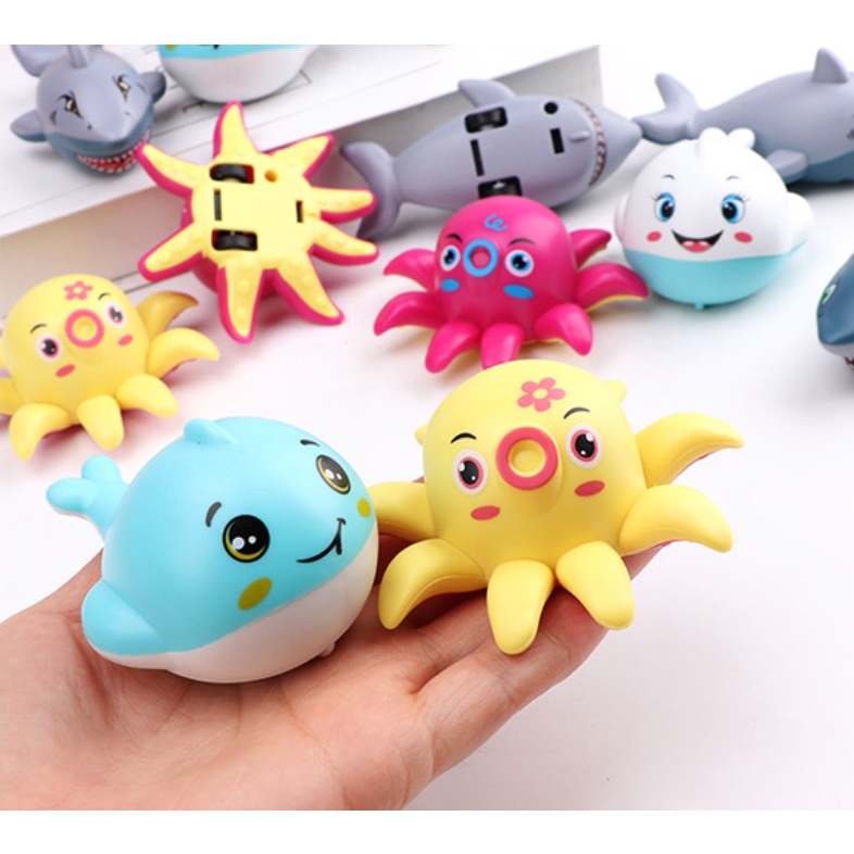 Mainan Anak Mobilan Bentuk Binatang Laut/ Mainan Lucu Tarik Mundur (Pull Back) MURAH Paus Hiu Octopus Kepiting Kura Ikan SEA ANIMALS-4