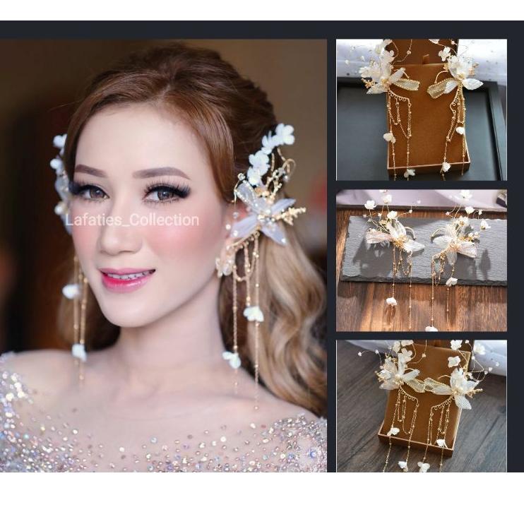 Promo Murah Sepasang Earpiece earcuff earclip anting korea chinese earrings hiasan telinga pesta pen