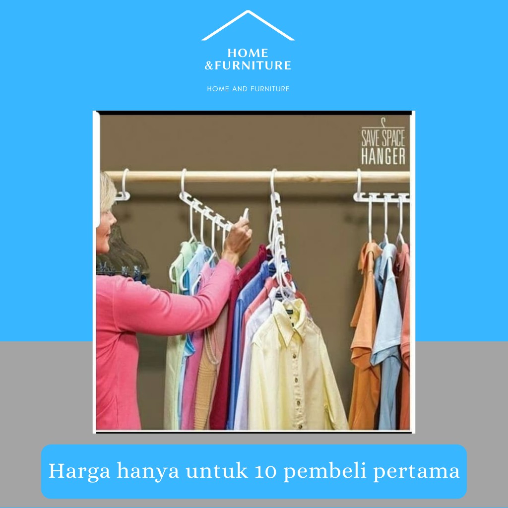 Hanger Gantungan Baju Hanger Plastik Gantungan Baju Dinding Gantungan Baju Plastik 1 Set Isi 8 Pcs