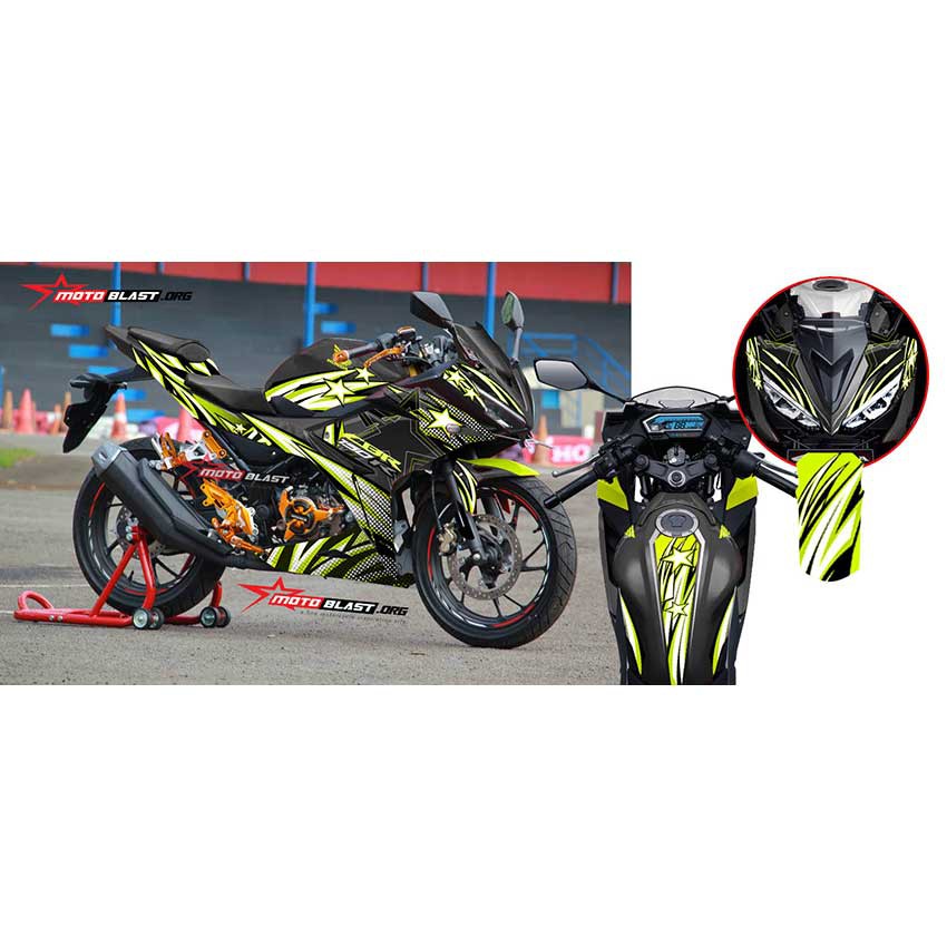 Decal Stiker New CBR150R BLACK GREEN