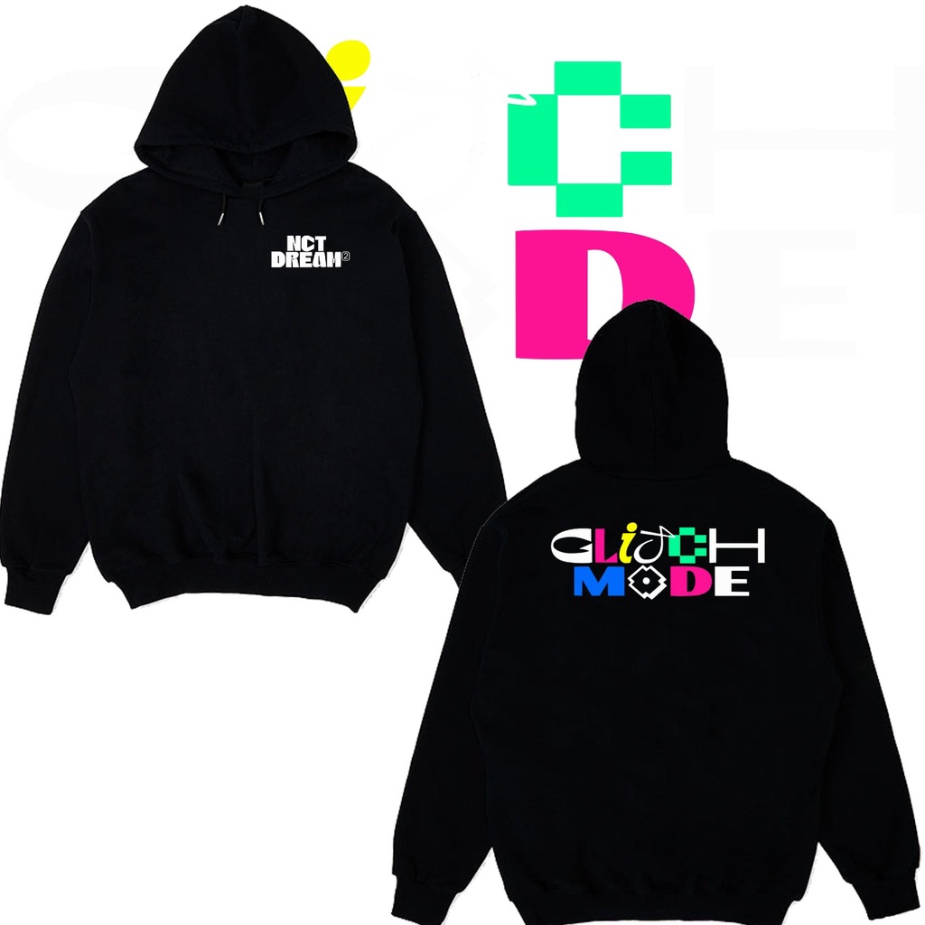 Hoodie nct dream glitch mode depan belakang